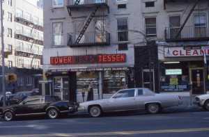 Tower Delicatessen, York Ave and E. 88th St., NYC, Jan. 1981  